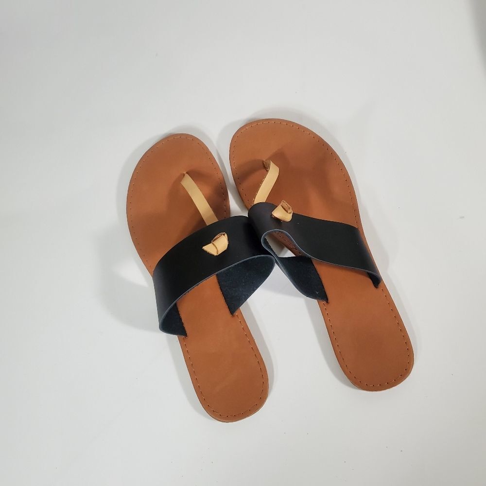 Like New black strap sandals